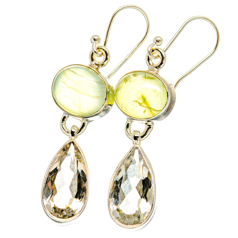 Prehnite Earrings handcrafted by Ana Silver Co - EARR422431