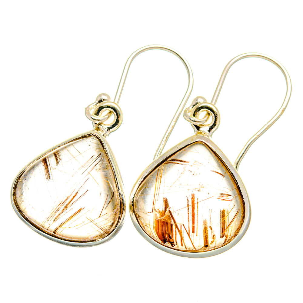 Rutilated Quartz Earrings handcrafted by Ana Silver Co - EARR422432