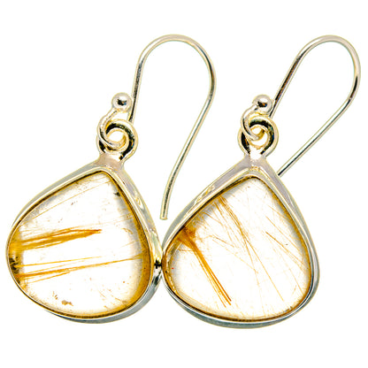 Rutilated Quartz Earrings handcrafted by Ana Silver Co - EARR422446