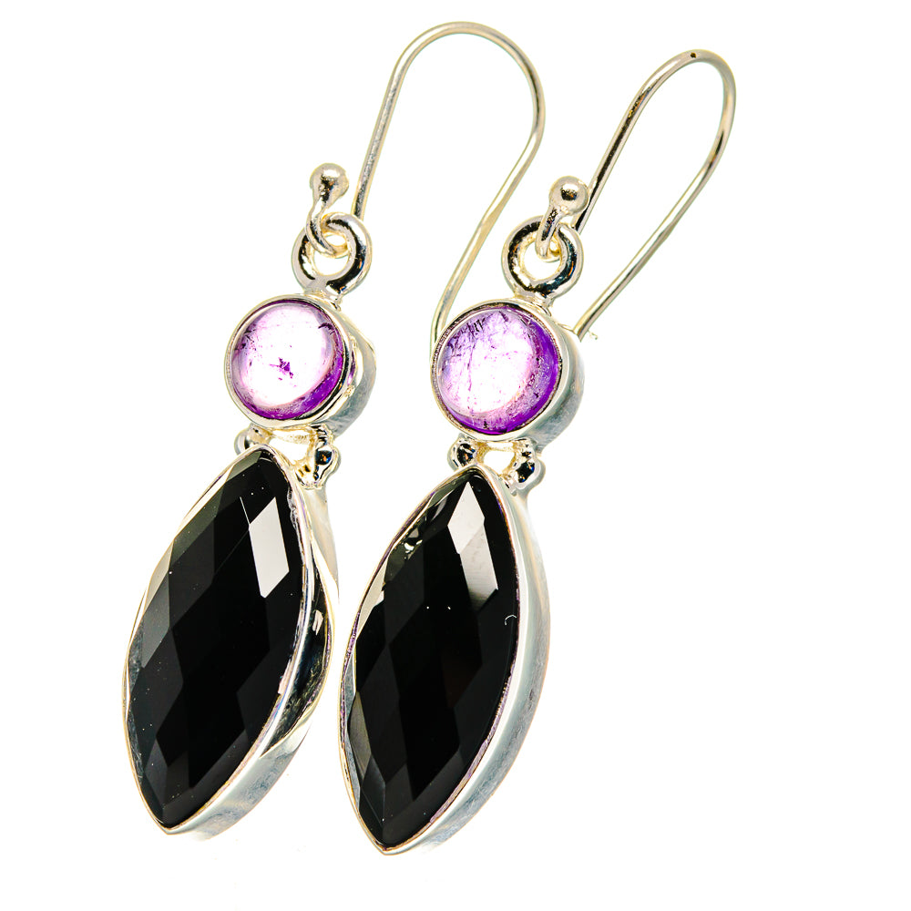 Black Onyx Earrings handcrafted by Ana Silver Co - EARR422456