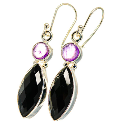 Black Onyx Earrings handcrafted by Ana Silver Co - EARR422456