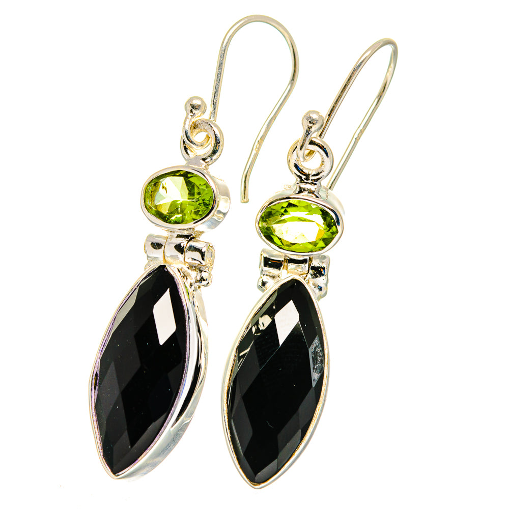 Black Onyx Earrings handcrafted by Ana Silver Co - EARR422460