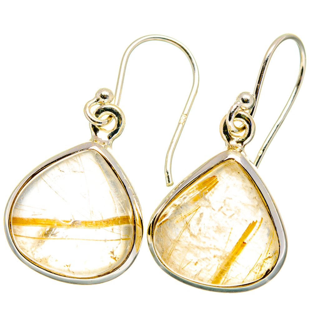 Rutilated Quartz Earrings handcrafted by Ana Silver Co - EARR422461