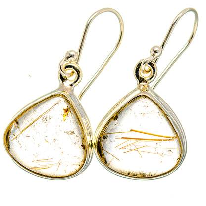 Rutilated Quartz Earrings handcrafted by Ana Silver Co - EARR422466