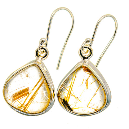 Rutilated Quartz Earrings handcrafted by Ana Silver Co - EARR422471