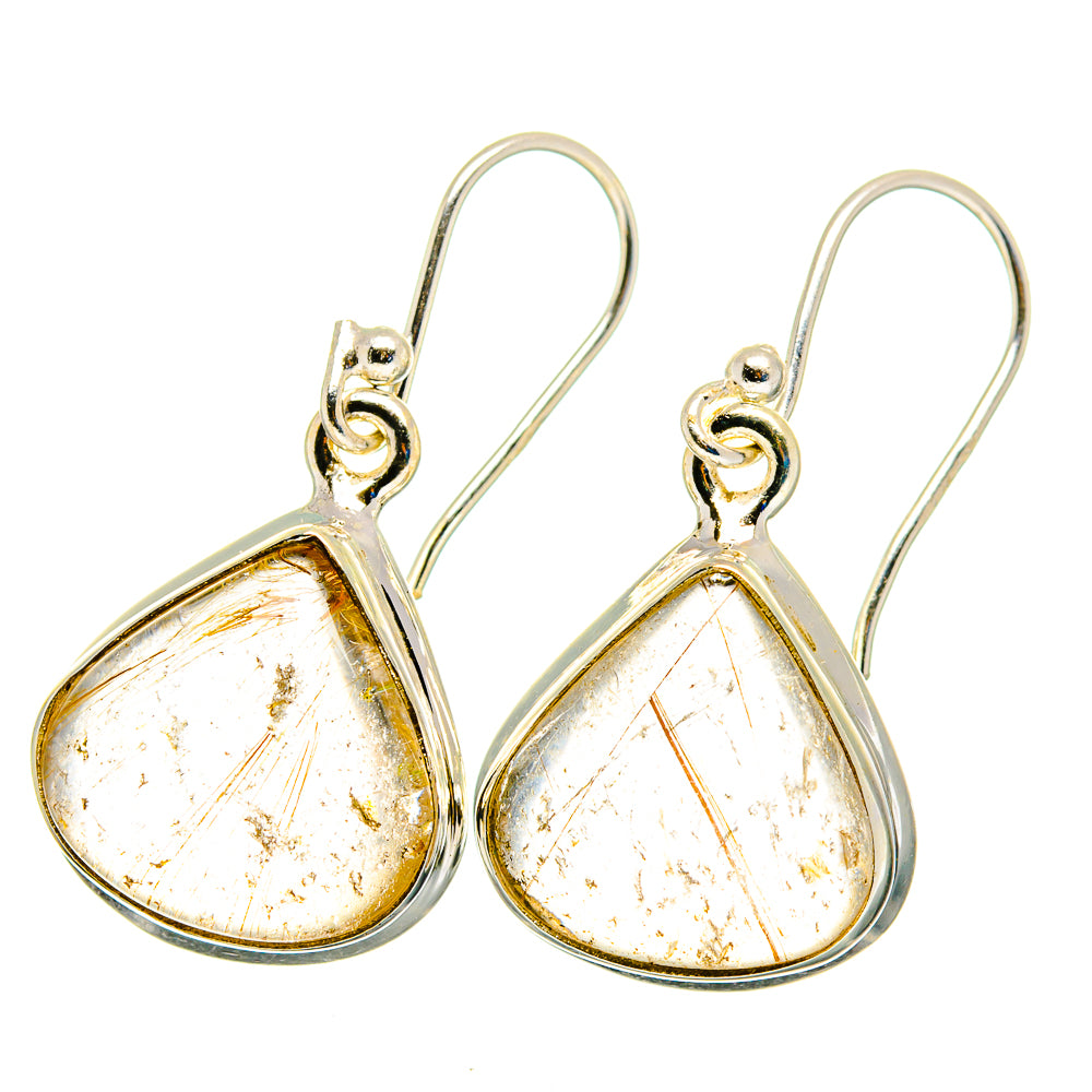 Rutilated Quartz Earrings handcrafted by Ana Silver Co - EARR422476
