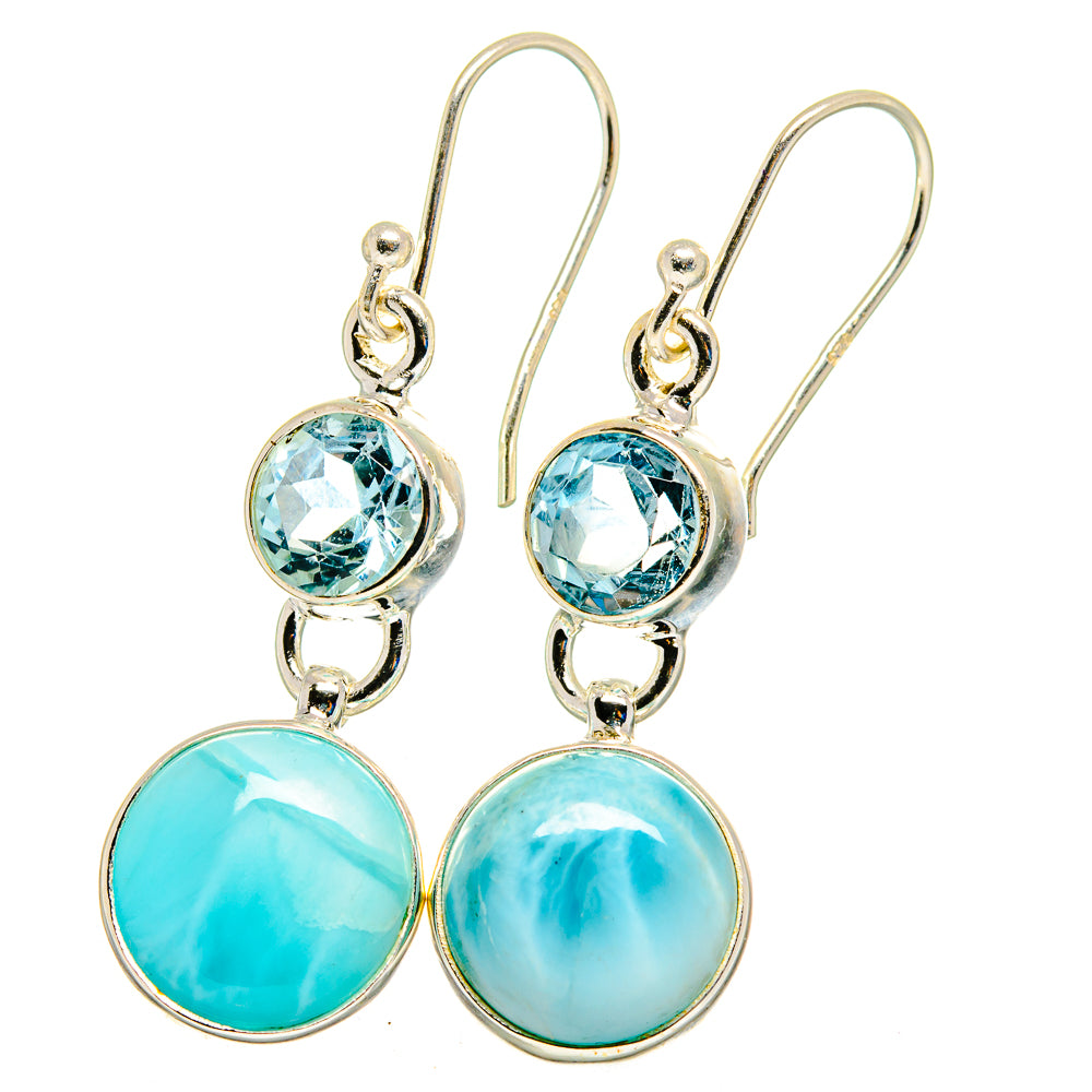 Larimar Earrings handcrafted by Ana Silver Co - EARR422490