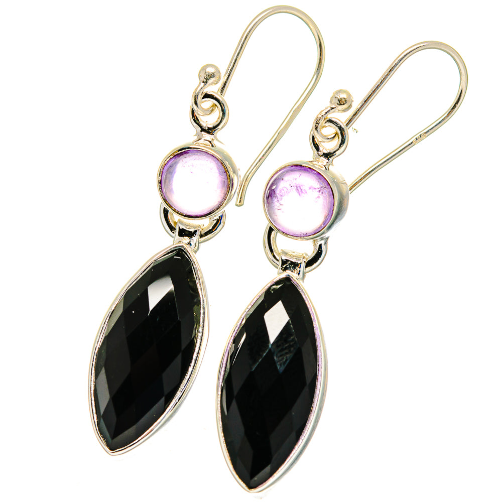 Black Onyx Earrings handcrafted by Ana Silver Co - EARR422493