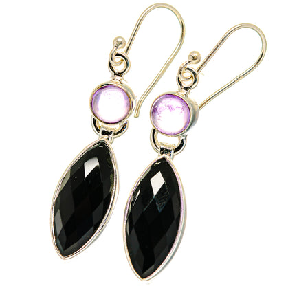 Black Onyx Earrings handcrafted by Ana Silver Co - EARR422493