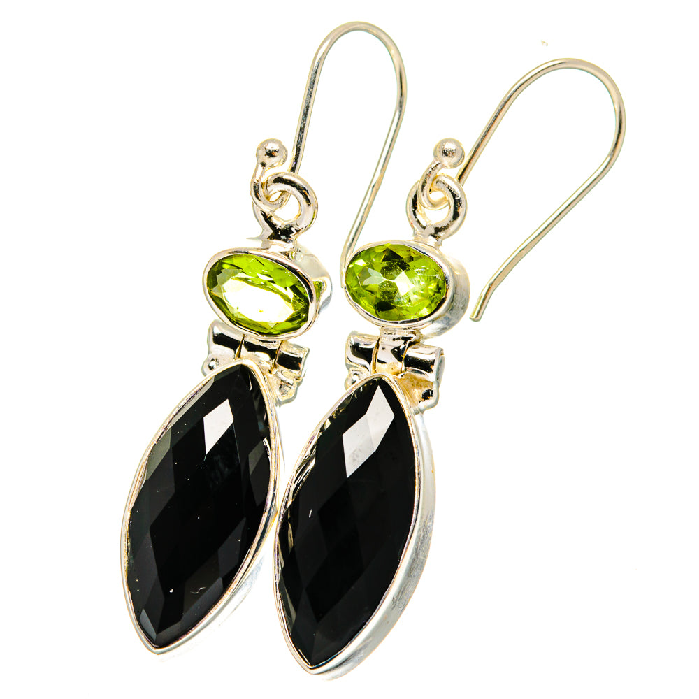 Black Onyx Earrings handcrafted by Ana Silver Co - EARR422501