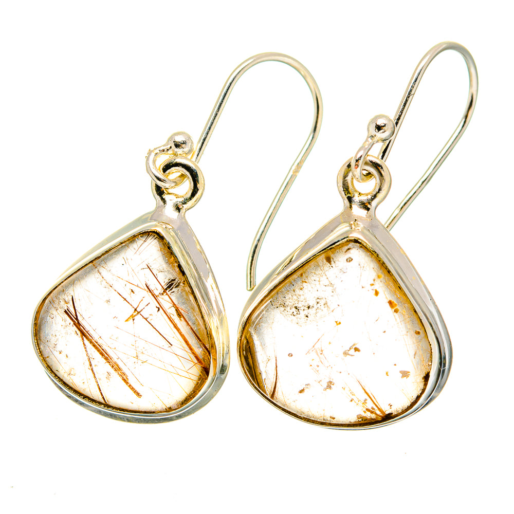 Rutilated Quartz Earrings handcrafted by Ana Silver Co - EARR422505