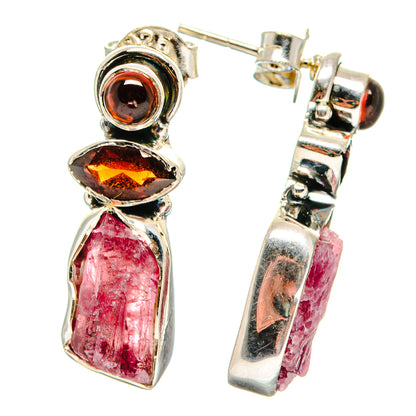 Pink Tourmaline Earrings handcrafted by Ana Silver Co - EARR422516