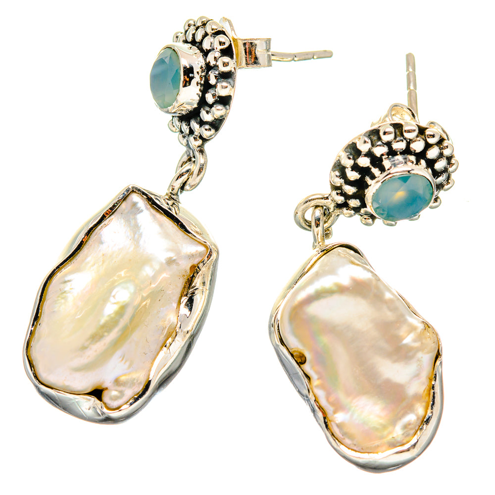 Mother Of Pearl Earrings handcrafted by Ana Silver Co - EARR422522
