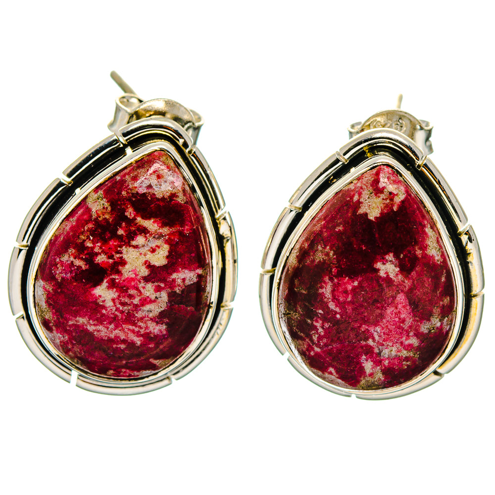 Thulite Earrings handcrafted by Ana Silver Co - EARR422540