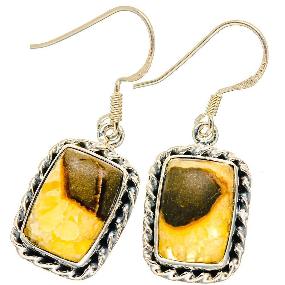 Septarian Nodule Earrings handcrafted by Ana Silver Co - EARR422552