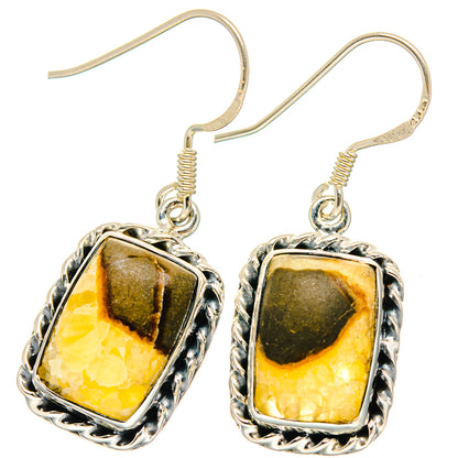 Septarian Nodule Earrings handcrafted by Ana Silver Co - EARR422552
