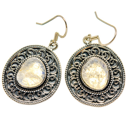 Rainbow Moonstone Earrings handcrafted by Ana Silver Co - EARR422556