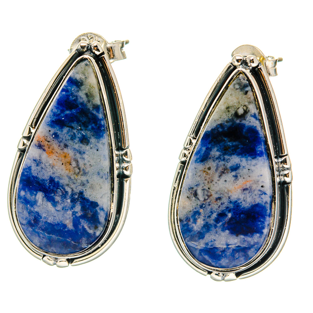 Sodalite Earrings handcrafted by Ana Silver Co - EARR422567
