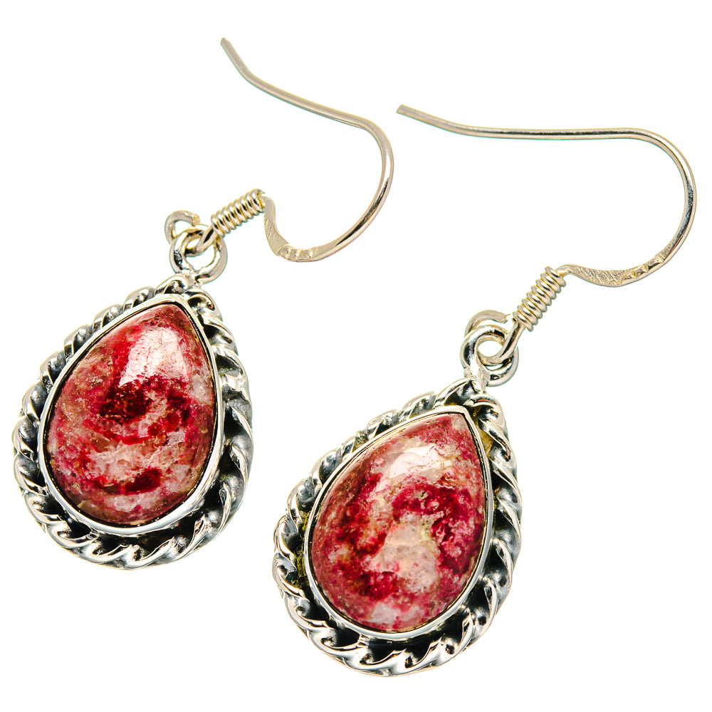 Thulite Earrings handcrafted by Ana Silver Co - EARR422581