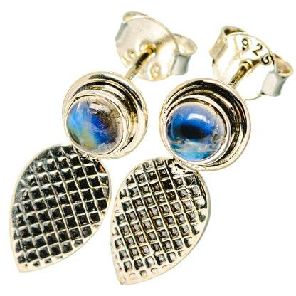 Rainbow Moonstone Earrings handcrafted by Ana Silver Co - EARR422590 - Photo 2