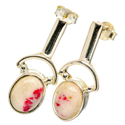 Thulite Earrings handcrafted by Ana Silver Co - EARR422592