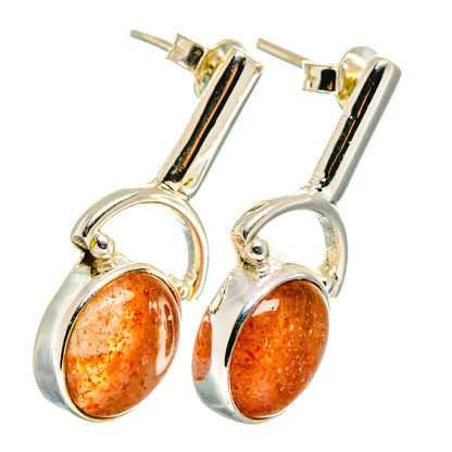Sunstone Earrings handcrafted by Ana Silver Co - EARR422609