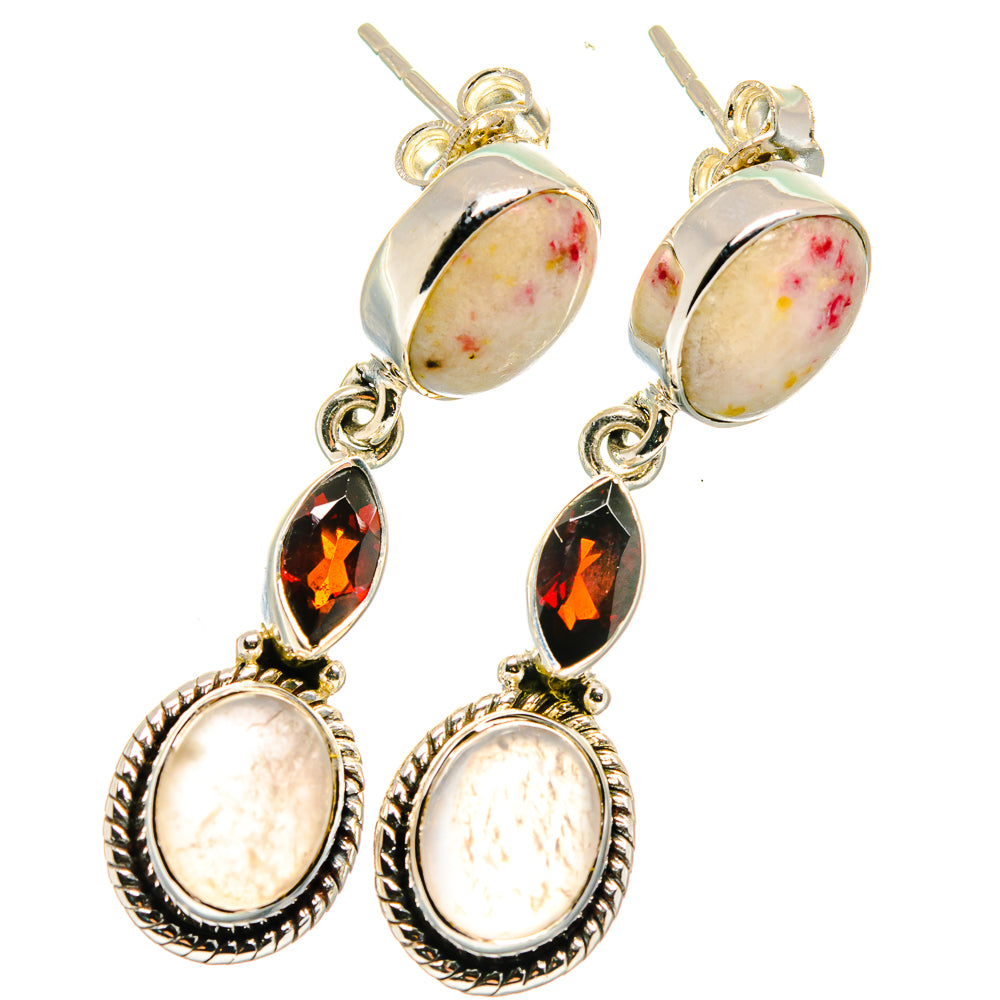 Thulite Earrings handcrafted by Ana Silver Co - EARR422618