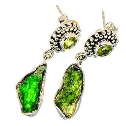 Chrome Diopside Earrings handcrafted by Ana Silver Co - EARR422629