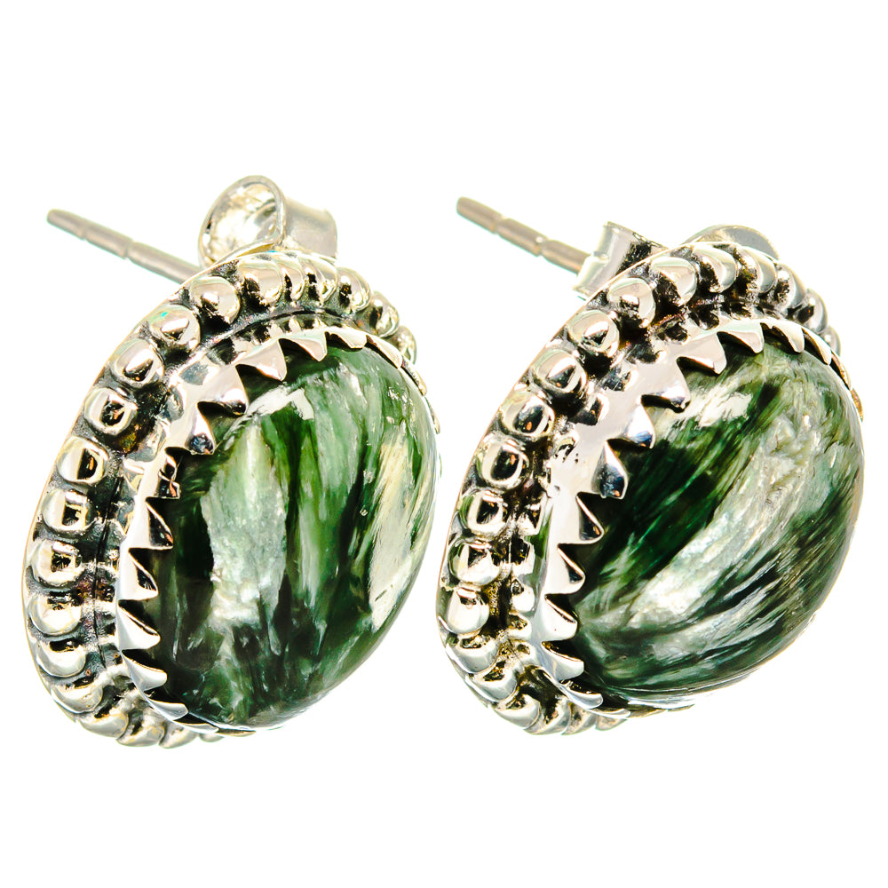 Seraphinite Earrings handcrafted by Ana Silver Co - EARR422632
