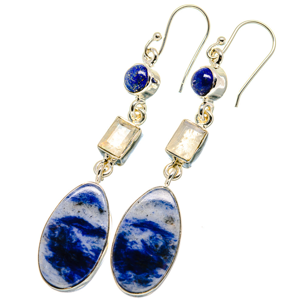Sodalite Earrings handcrafted by Ana Silver Co - EARR422633