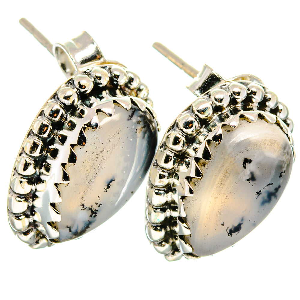 Dendritic Opal Earrings handcrafted by Ana Silver Co - EARR422642