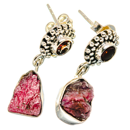 Pink Tourmaline Earrings handcrafted by Ana Silver Co - EARR422645