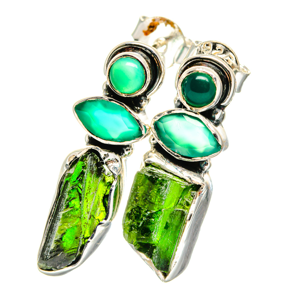 Chrome Diopside Earrings handcrafted by Ana Silver Co - EARR422652