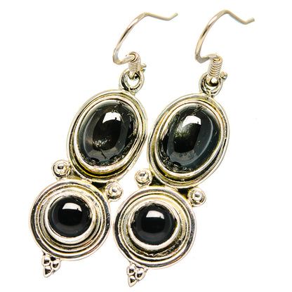 Black Onyx Earrings handcrafted by Ana Silver Co - EARR422654