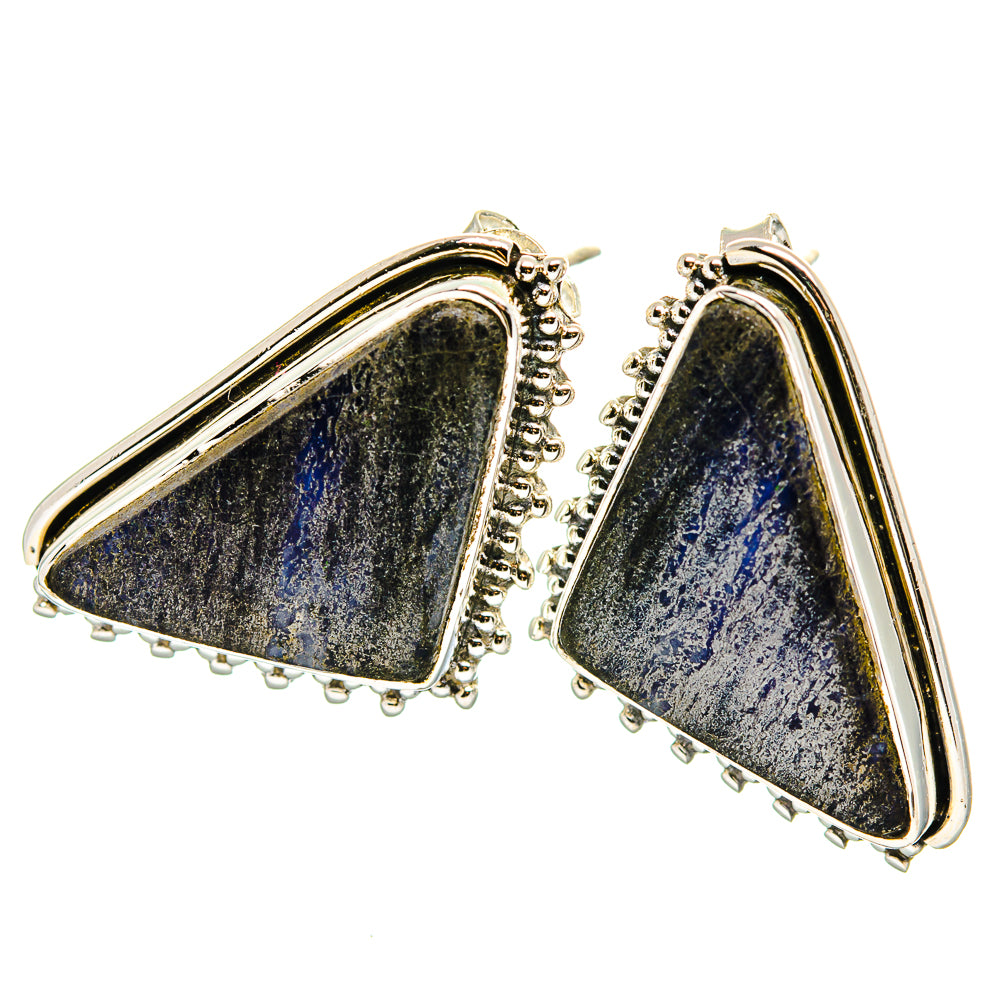 Pyrite Agate Earrings handcrafted by Ana Silver Co - EARR422665