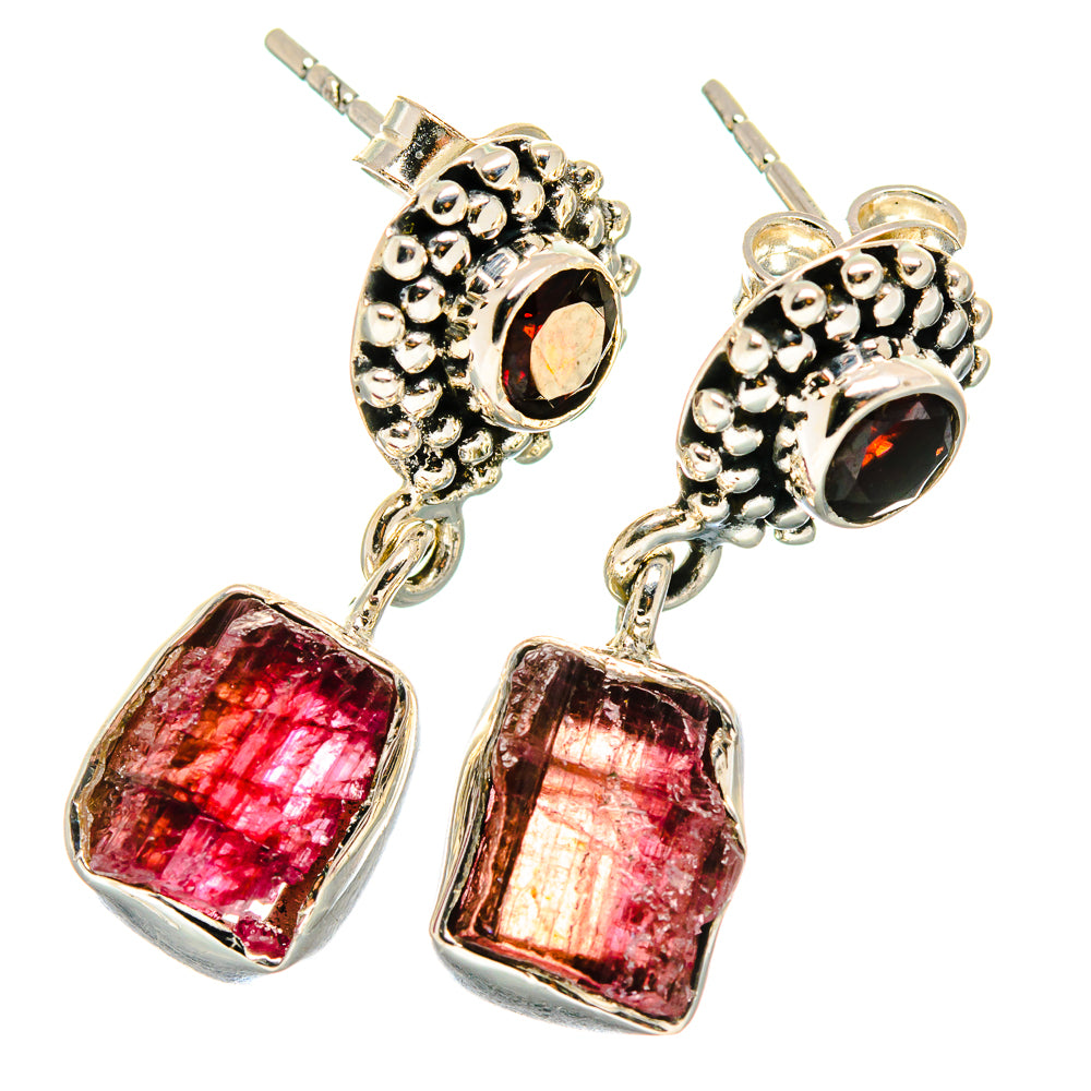 Pink Tourmaline Earrings handcrafted by Ana Silver Co - EARR422671