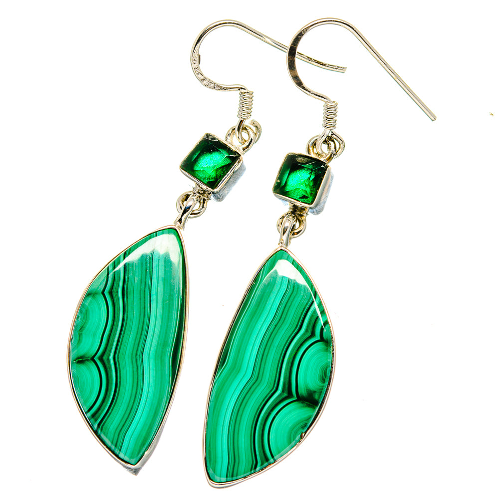 Malachite Earrings handcrafted by Ana Silver Co - EARR422691