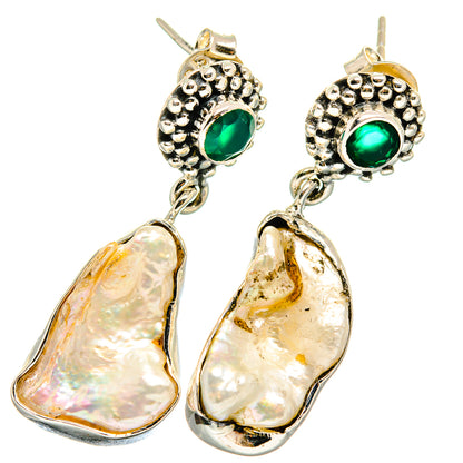 Mother Of Pearl Earrings handcrafted by Ana Silver Co - EARR422700