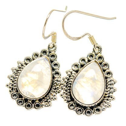 Rainbow Moonstone Earrings handcrafted by Ana Silver Co - EARR422707