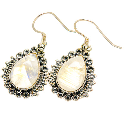 Rainbow Moonstone Earrings handcrafted by Ana Silver Co - EARR422725
