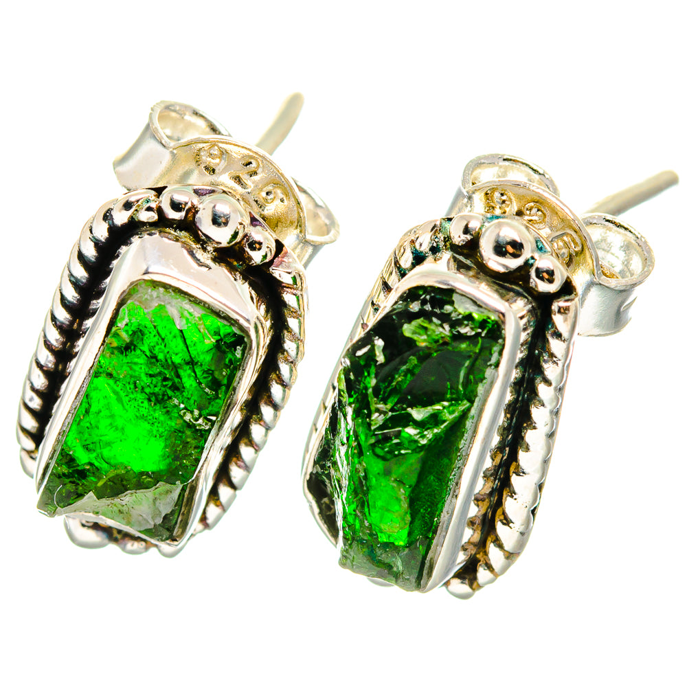 Chrome Diopside Earrings handcrafted by Ana Silver Co - EARR422726