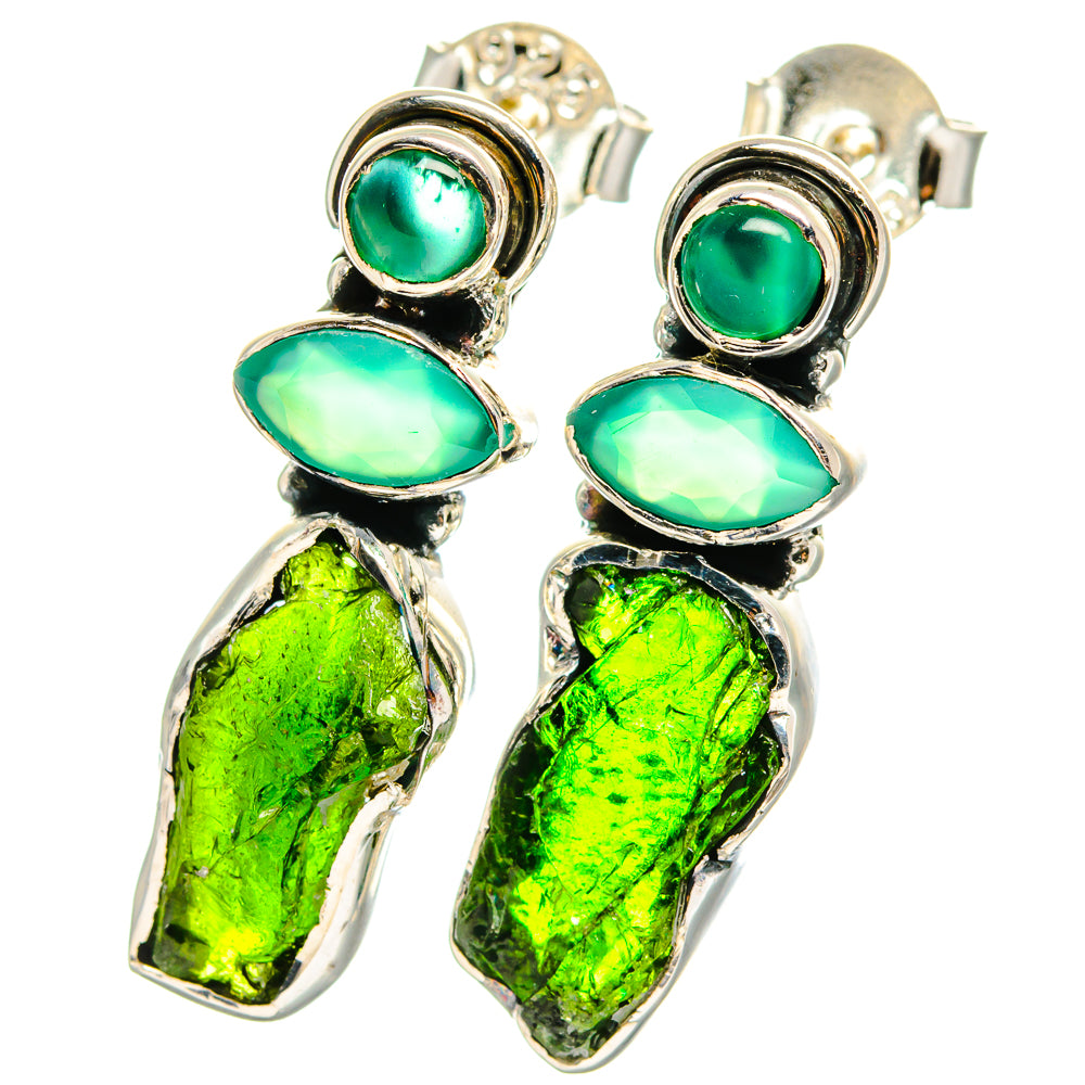 Chrome Diopside Earrings handcrafted by Ana Silver Co - EARR422730