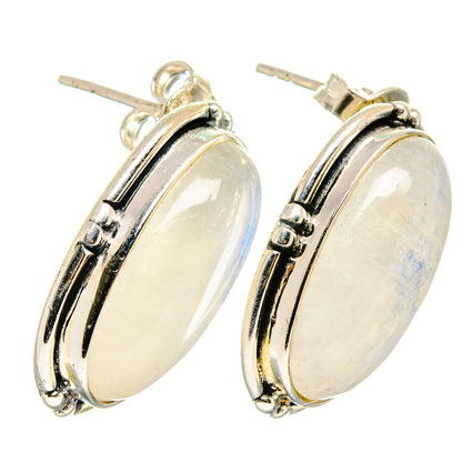 Rainbow Moonstone Earrings handcrafted by Ana Silver Co - EARR422736