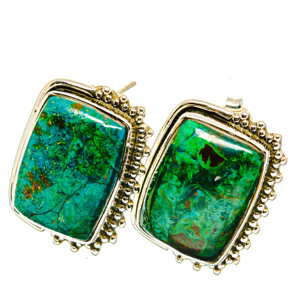 Chrysocolla Earrings handcrafted by Ana Silver Co - EARR422754