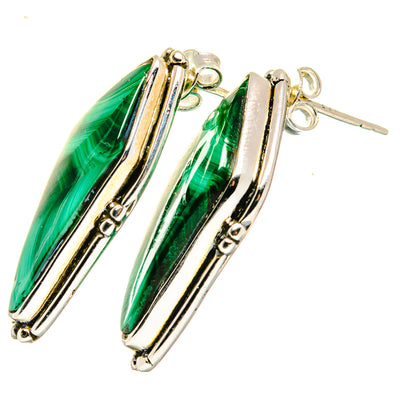 Malachite Earrings handcrafted by Ana Silver Co - EARR422773