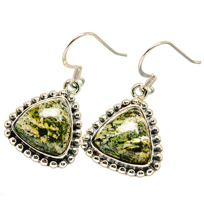 Lizard Jasper Earrings handcrafted by Ana Silver Co - EARR422775