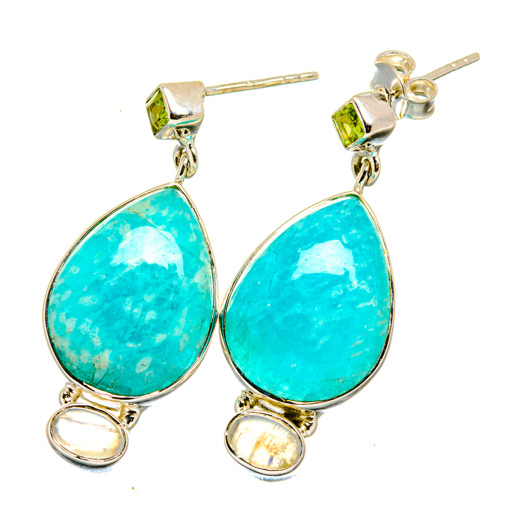 Amazonite Earrings handcrafted by Ana Silver Co - EARR422779