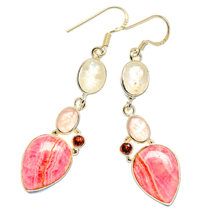 Rhodochrosite Earrings handcrafted by Ana Silver Co - EARR422786