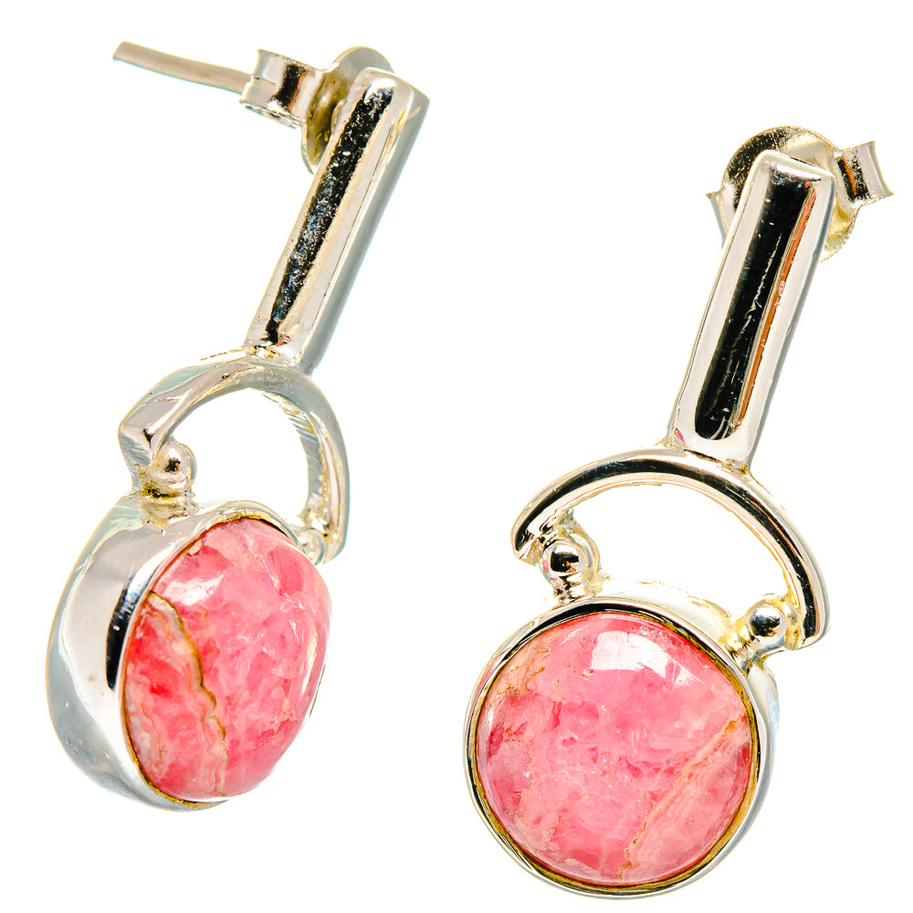 Rhodochrosite Earrings handcrafted by Ana Silver Co - EARR422790
