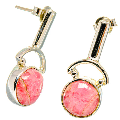 Rhodochrosite Earrings handcrafted by Ana Silver Co - EARR422790